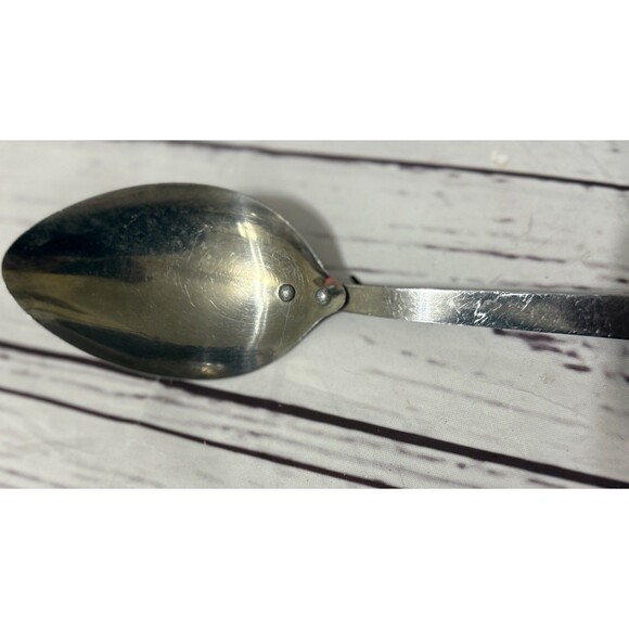 Vintage Japan Stainless-steel Cooking Spoon w Wooden Handle - Picture 5 of 8